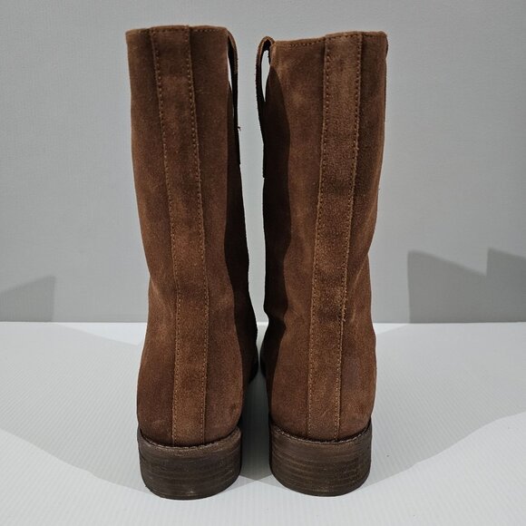 Free People Easton Equestrian Ankle Boot Shoe Saddle Brown Suede EU Size 40 US 9 - Picture 8 of 16